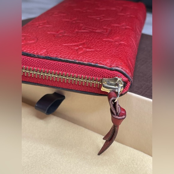 Louis Vuitton clemence empreinte red long wallet - Picture 9 of 16